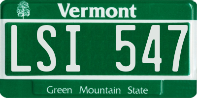 VT license plate LSI547