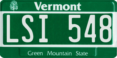 VT license plate LSI548