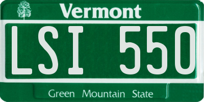 VT license plate LSI550