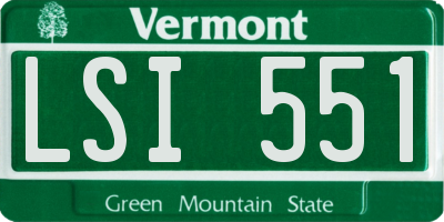 VT license plate LSI551