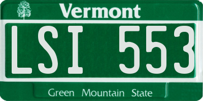 VT license plate LSI553