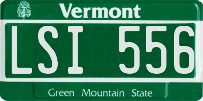 VT license plate LSI556