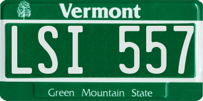 VT license plate LSI557