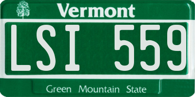 VT license plate LSI559