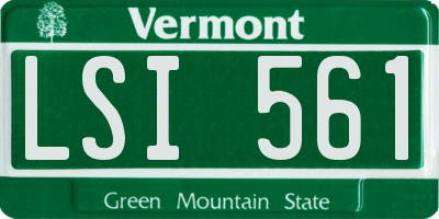 VT license plate LSI561