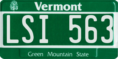 VT license plate LSI563