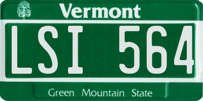 VT license plate LSI564