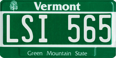 VT license plate LSI565