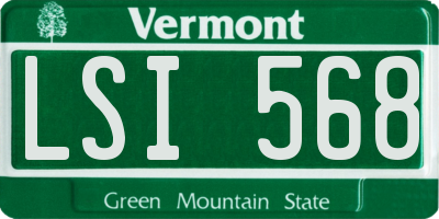 VT license plate LSI568