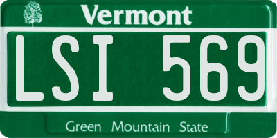 VT license plate LSI569