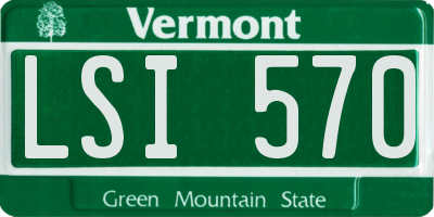 VT license plate LSI570