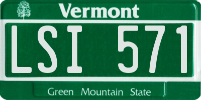 VT license plate LSI571