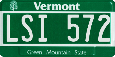 VT license plate LSI572