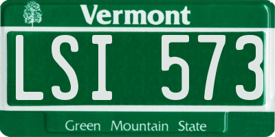 VT license plate LSI573