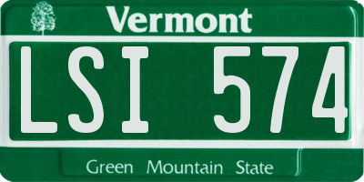 VT license plate LSI574