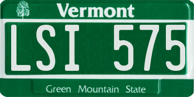 VT license plate LSI575