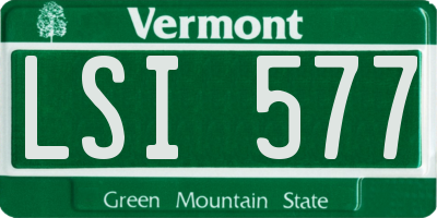 VT license plate LSI577