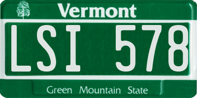 VT license plate LSI578