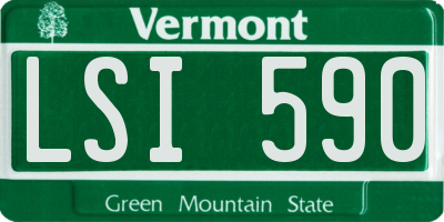 VT license plate LSI590