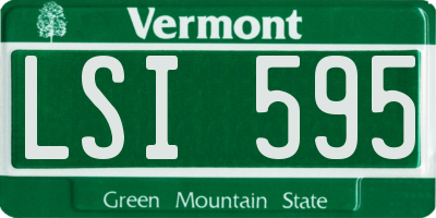 VT license plate LSI595