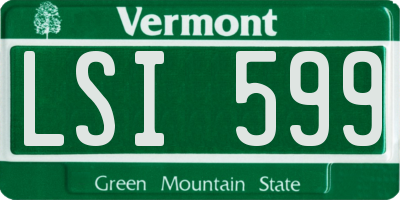 VT license plate LSI599