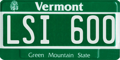 VT license plate LSI600