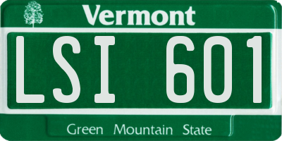 VT license plate LSI601