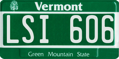 VT license plate LSI606
