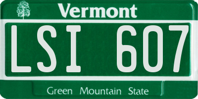 VT license plate LSI607