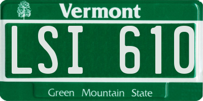 VT license plate LSI610