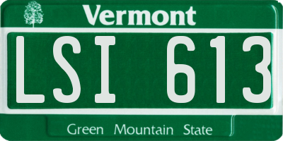 VT license plate LSI613