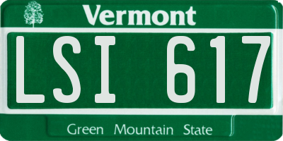 VT license plate LSI617
