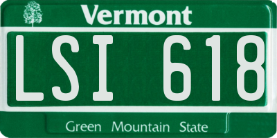 VT license plate LSI618