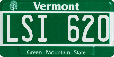 VT license plate LSI620