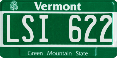 VT license plate LSI622