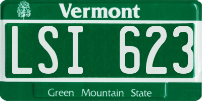 VT license plate LSI623