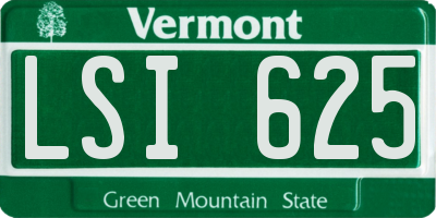 VT license plate LSI625