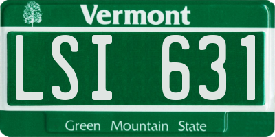 VT license plate LSI631