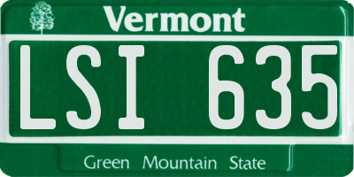 VT license plate LSI635