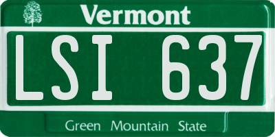 VT license plate LSI637