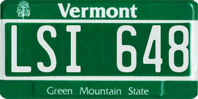 VT license plate LSI648