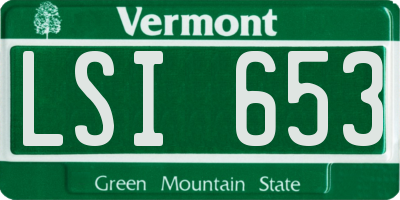VT license plate LSI653