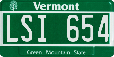 VT license plate LSI654