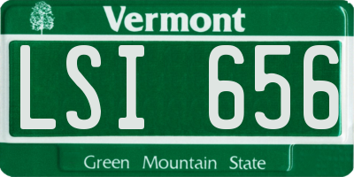 VT license plate LSI656