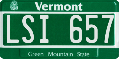 VT license plate LSI657