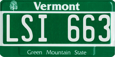 VT license plate LSI663