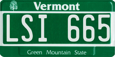 VT license plate LSI665
