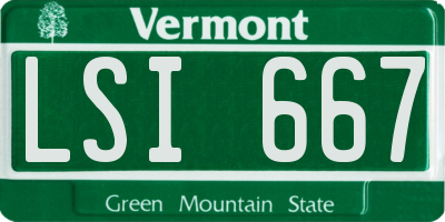 VT license plate LSI667