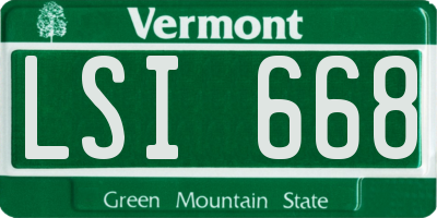 VT license plate LSI668