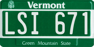 VT license plate LSI671